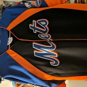 Mets - NY Mets - Majestic medium men's black/blue jersey